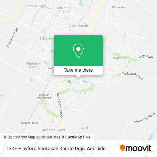 Mapa TSKF Playford Shotokan Karate Dojo