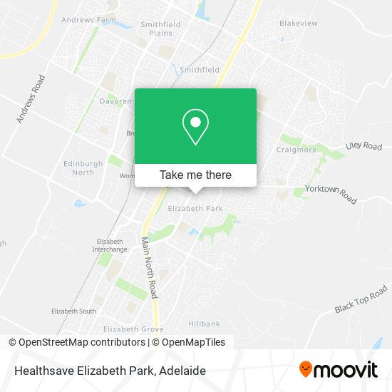 Healthsave Elizabeth Park map