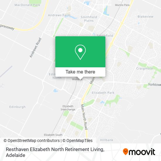 Resthaven Elizabeth North Retirement Living map