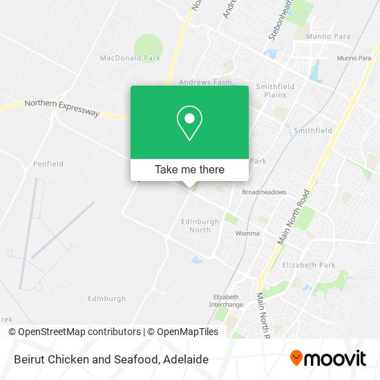 Beirut Chicken and Seafood map
