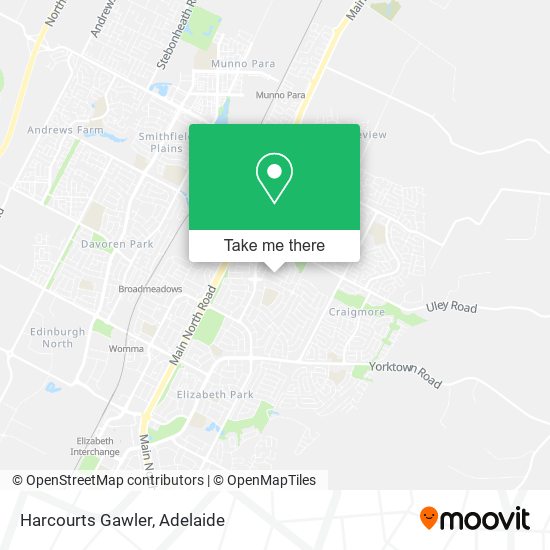 Mapa Harcourts Gawler