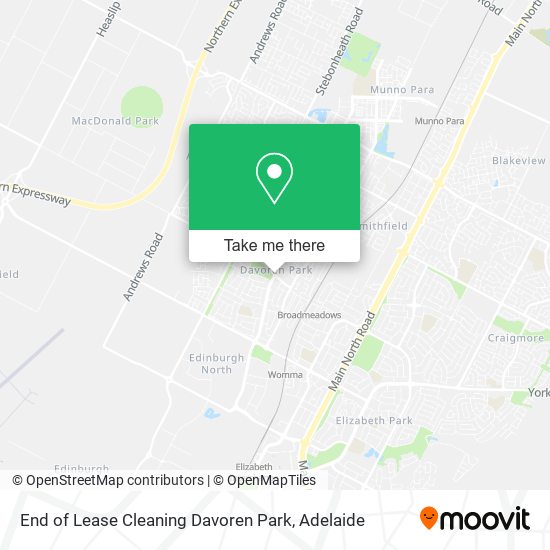 End of Lease Cleaning Davoren Park map
