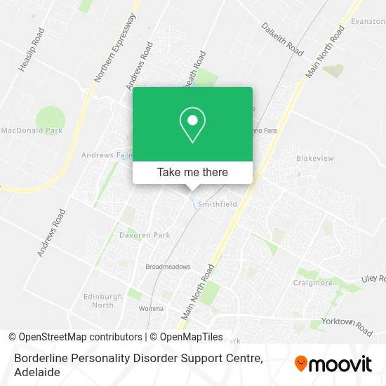 Mapa Borderline Personality Disorder Support Centre