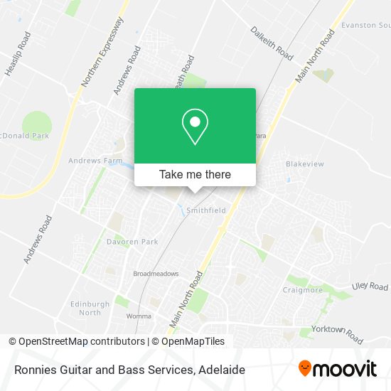 Ronnies Guitar and Bass Services map
