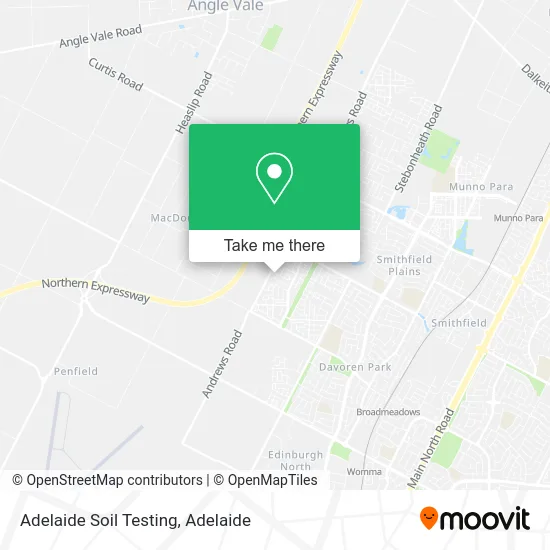 Mapa Adelaide Soil Testing