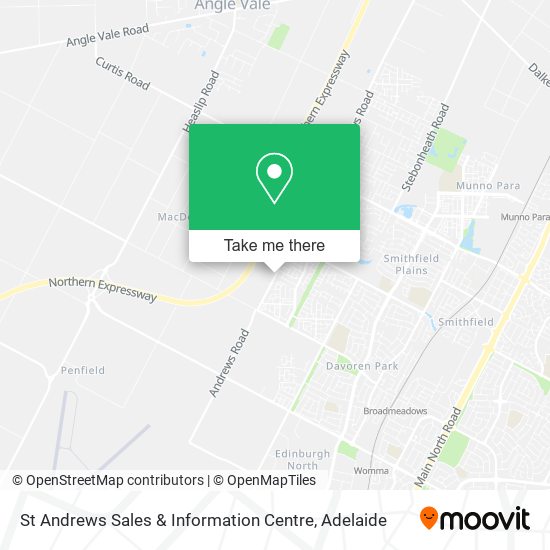 St Andrews Sales & Information Centre map