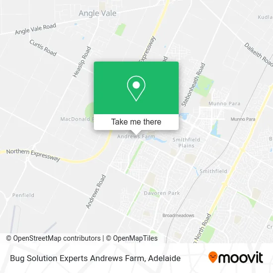 Mapa Bug Solution Experts Andrews Farm