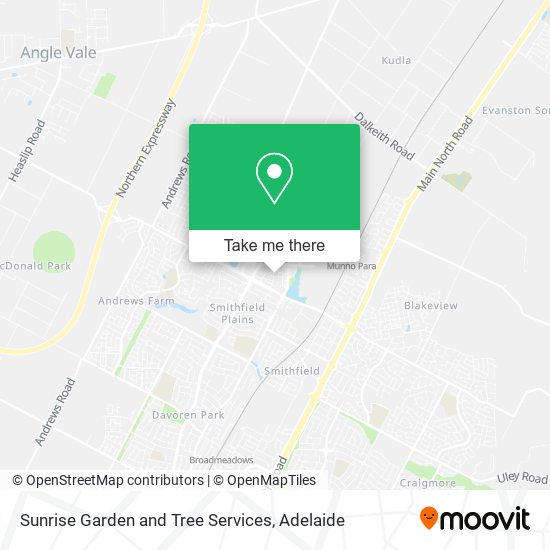 Sunrise Garden and Tree Services map