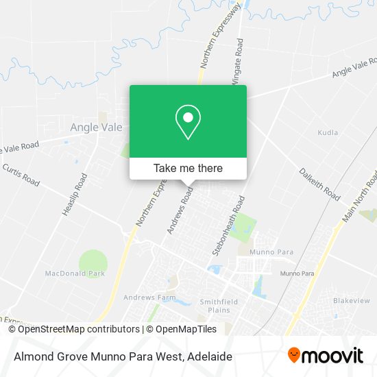 Mapa Almond Grove Munno Para West