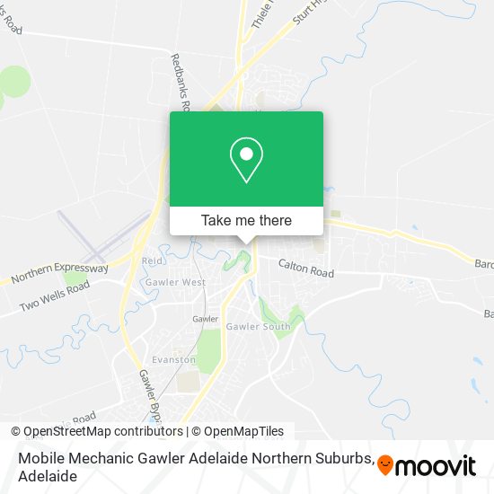 Mapa Mobile Mechanic Gawler Adelaide Northern Suburbs