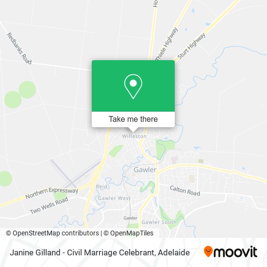 Mapa Janine Gilland - Civil Marriage Celebrant