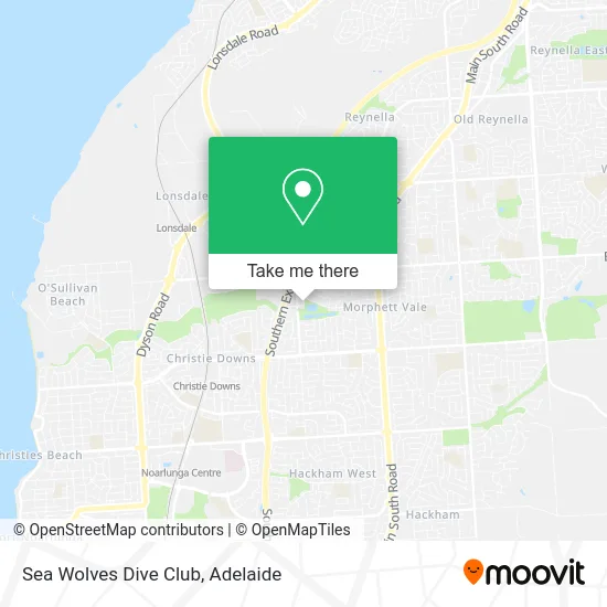 Mapa Sea Wolves Dive Club