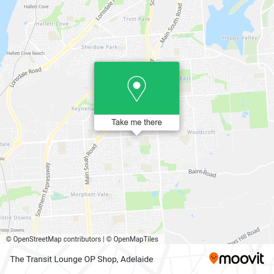 The Transit Lounge OP Shop map