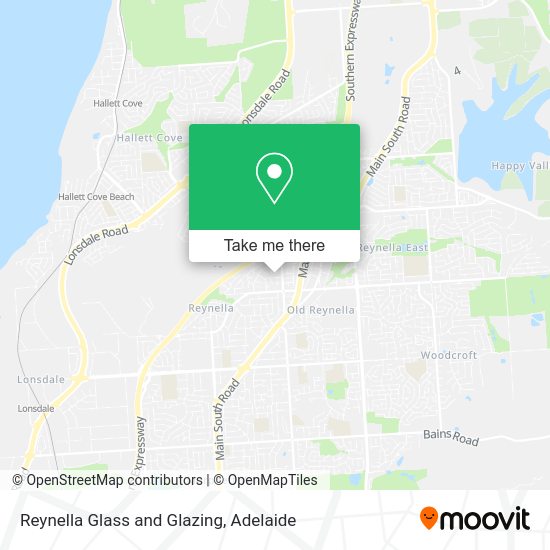 Reynella Glass and Glazing map