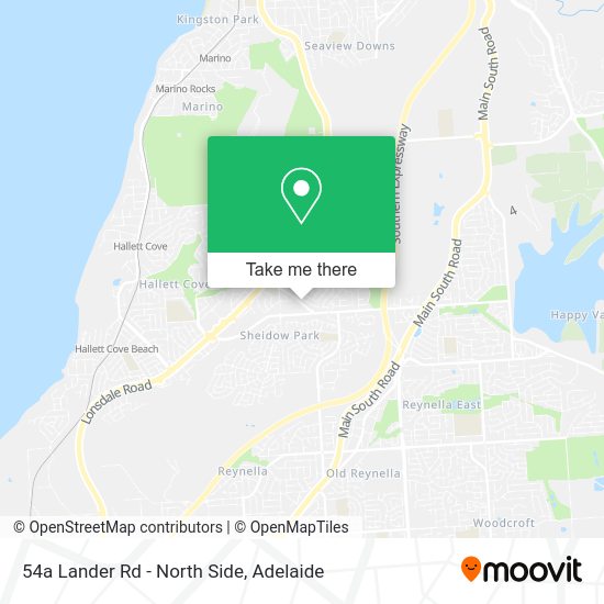 54a Lander Rd - North Side map