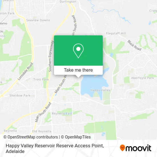 Mapa Happy Valley Reservoir Reserve Access Point