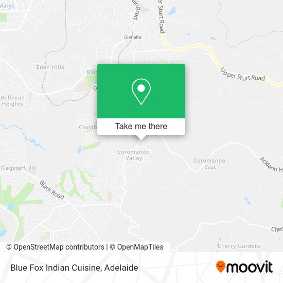 Blue Fox Indian Cuisine map