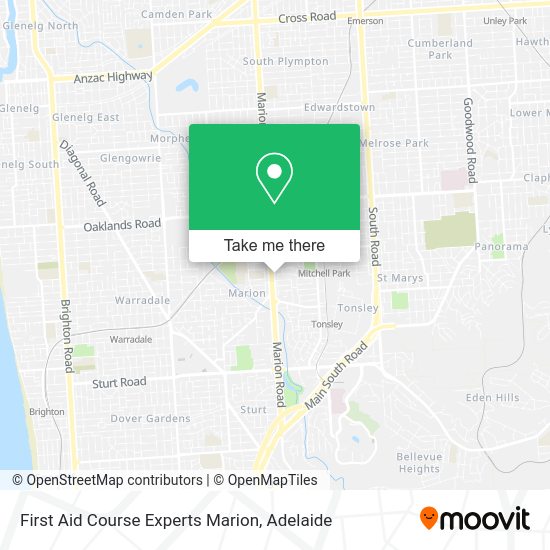 First Aid Course Experts Marion map