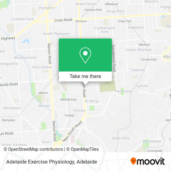 Adelaide Exercise Physiology map