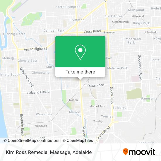 Kim Ross Remedial Massage map