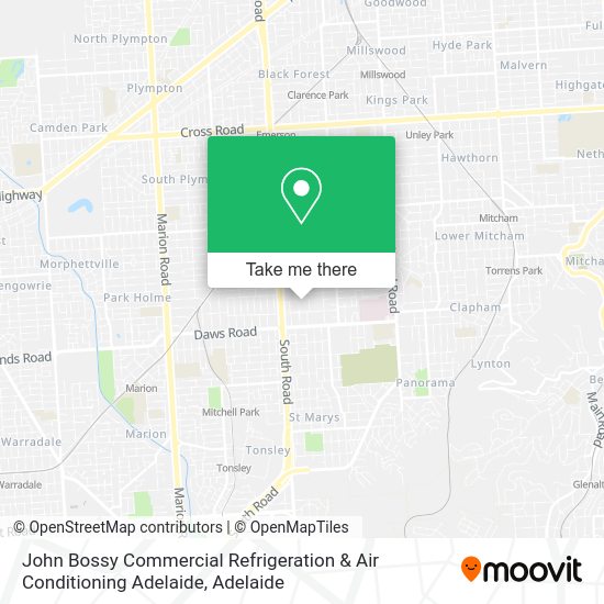 John Bossy Commercial Refrigeration & Air Conditioning Adelaide map