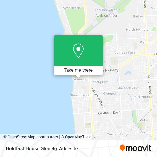 Holdfast House Glenelg map