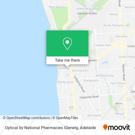 Optical by National Pharmacies Glenelg map