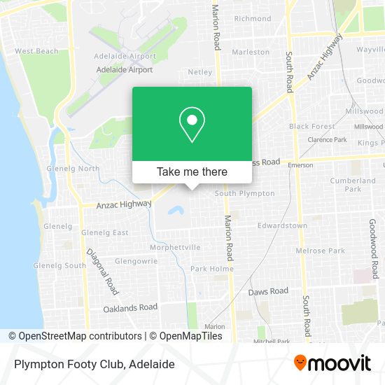 Plympton Footy Club map
