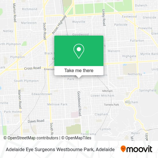 Adelaide Eye Surgeons Westbourne Park map