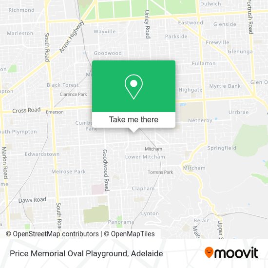 Price Memorial Oval Playground map