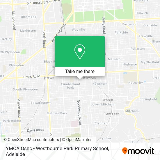 YMCA Oshc - Westbourne Park Primary School map