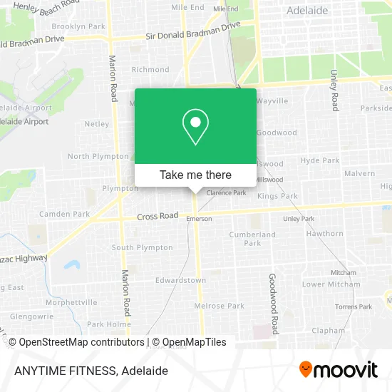 Mapa ANYTIME FITNESS