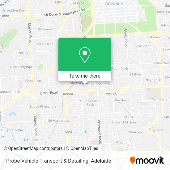 Probe Vehicle Transport & Detailing map