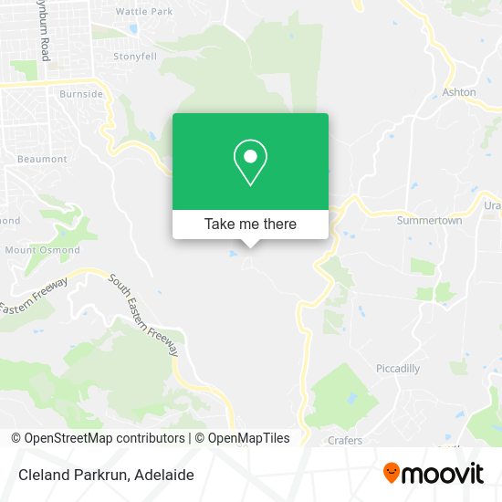 Cleland Parkrun map