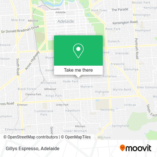 Gillys Espresso map