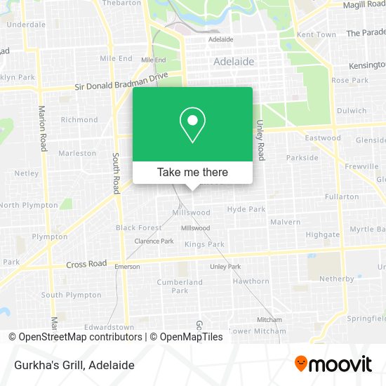 Gurkha's Grill map