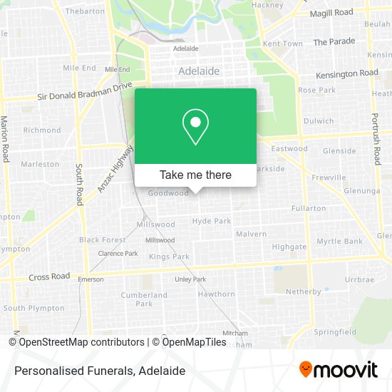 Personalised Funerals map