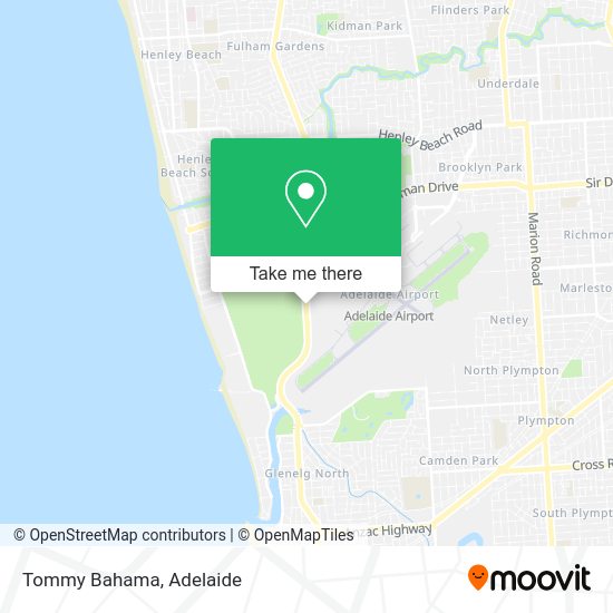 How to get to Tommy Bahama in Adelaide Airport by bus or train?