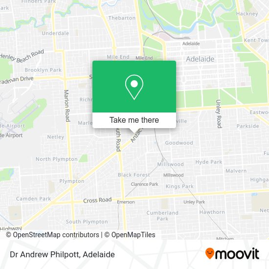 Dr Andrew Philpott map
