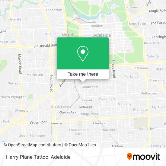 Harry Plane Tattoo map