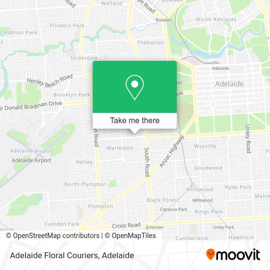 Adelaide Floral Couriers map