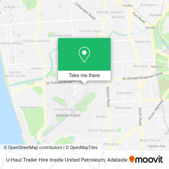 U-Haul Trailer Hire Inside United Petroleum map