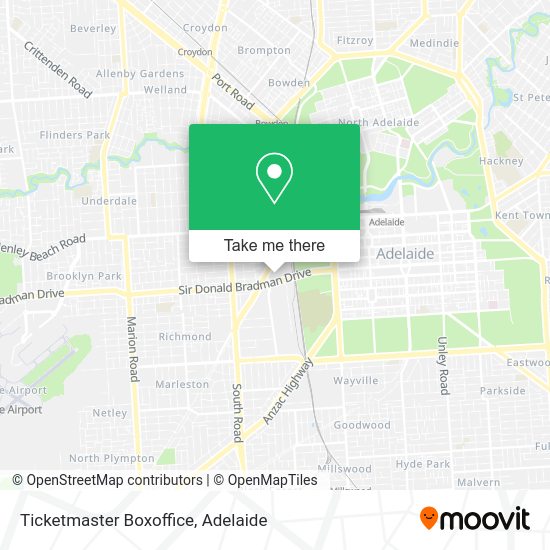 Ticketmaster Boxoffice map