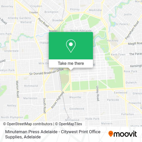 Minuteman Press Adelaide - Citywest Print Office Supplies map