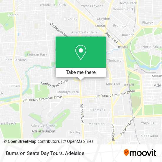 Mapa Bums on Seats Day Tours