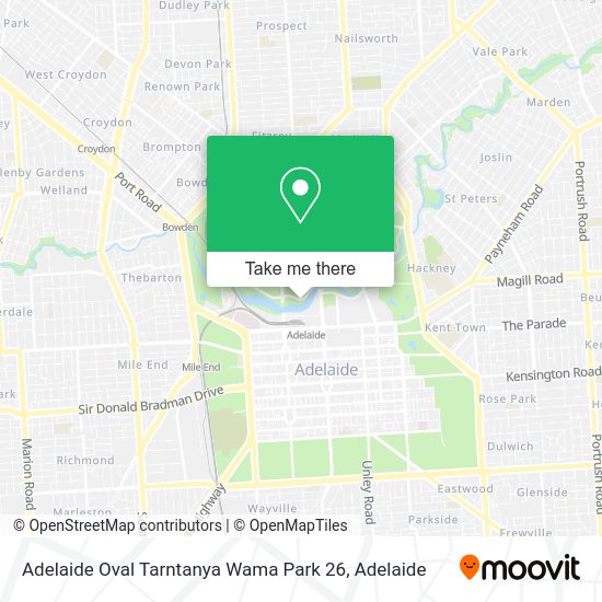 Adelaide Oval Tarntanya Wama Park 26 map
