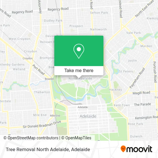 Mapa Tree Removal North Adelaide