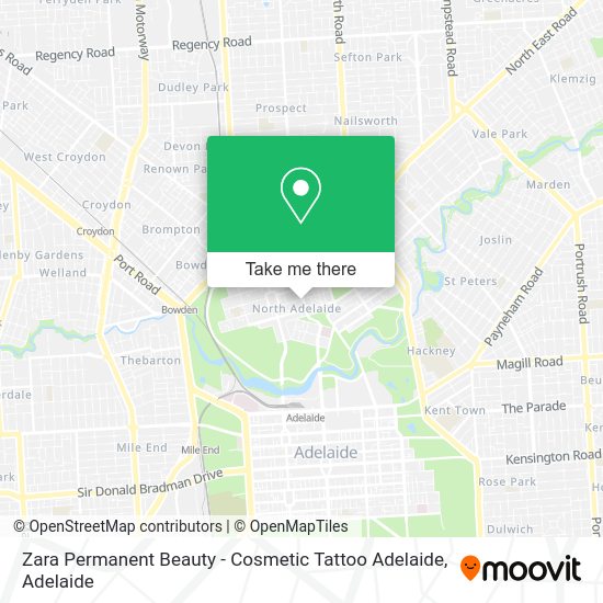 Zara Permanent Beauty - Cosmetic Tattoo Adelaide map