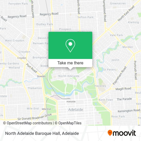 North Adelaide Baroque Hall map