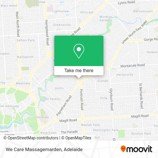 We Care Massagemarden map